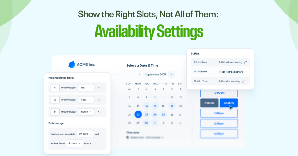 3. Show the Right Slots, Not All of Them: Availability Settings 